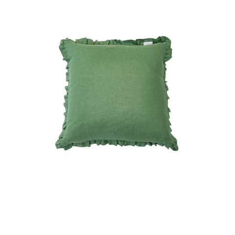 Green Ruffle Cushion