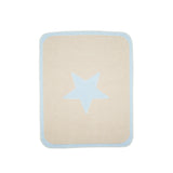 Blue & Taupe Star Baby Blanket