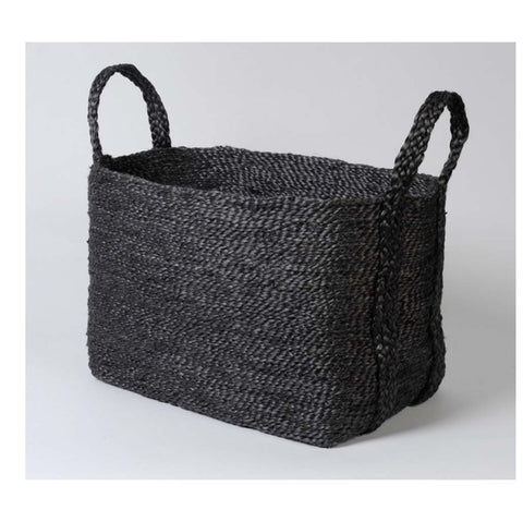 Jute Storage Basket - Black