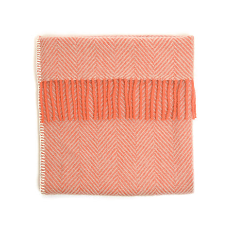 Flamingo Herringbone Baby Blanket