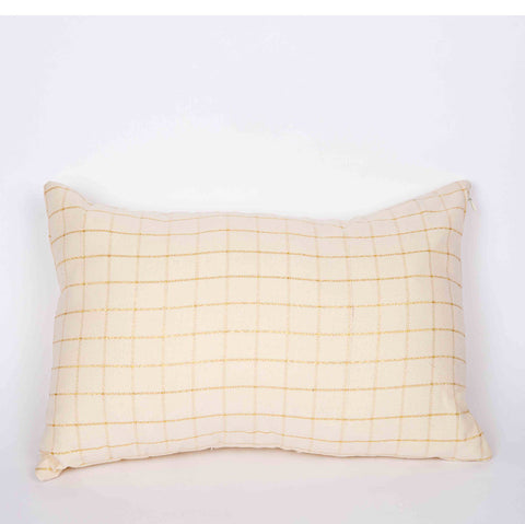 Cream & Gold Check Cushion