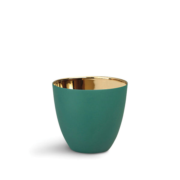 Green & Gold Porcelain T-Light (Small)