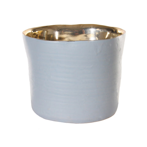 Grey and Gold Pot