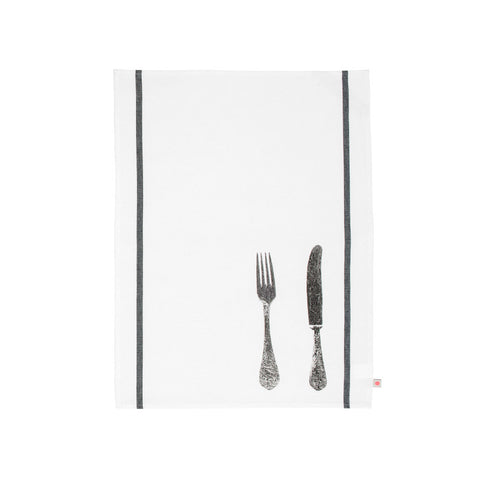 Metallic Knife & Fork Tea towel