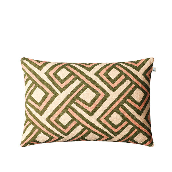 Green & Rose Lanka Linen Cushion