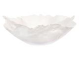 White Scalloped Bowl Large