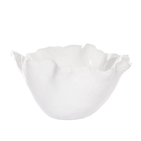 White Scalloped Bowl Medium