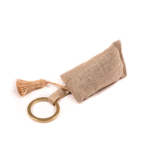 Metallic Linen Scented Keyring : Clean Cotton