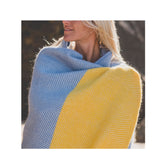 Yellow, Blue & Grey Bloc Blanket