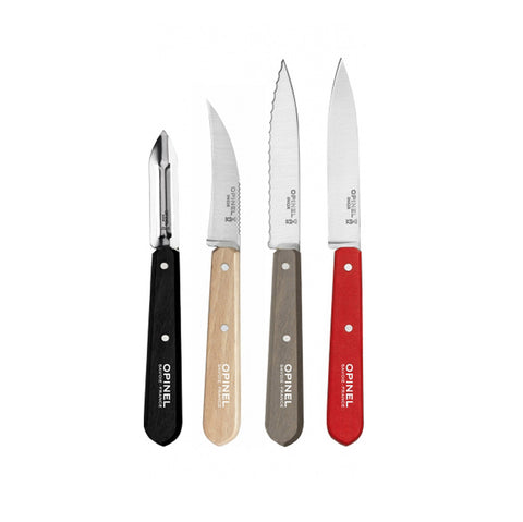 Opinel Chefs set - Red, Natural, Black & Industrial Grey.