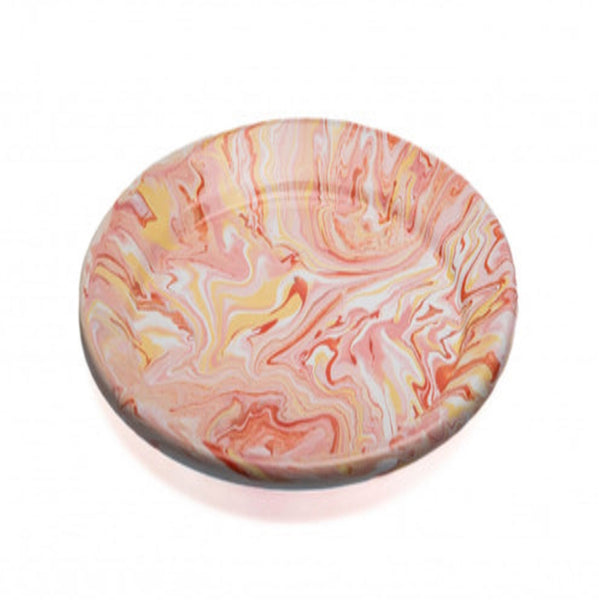 Enamel Plate - Pink and Yellow
