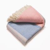 Pink, Blue & Grey Bloc Blanket