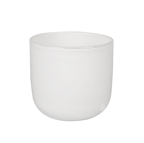 Opaque Glass Vase in Crisp White