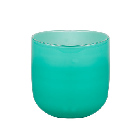 Opaque Glass Vase - Turquoise