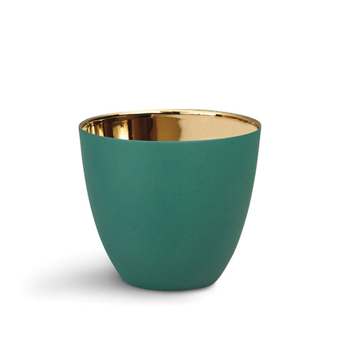 Green & Gold Porcelain T-Light (Small)