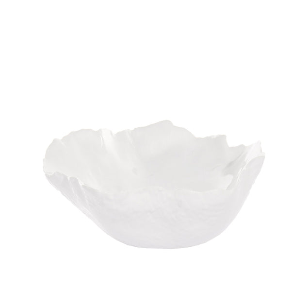 White Scalloped Bowl Small
