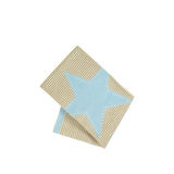 Blue & Taupe Star Baby Blanket