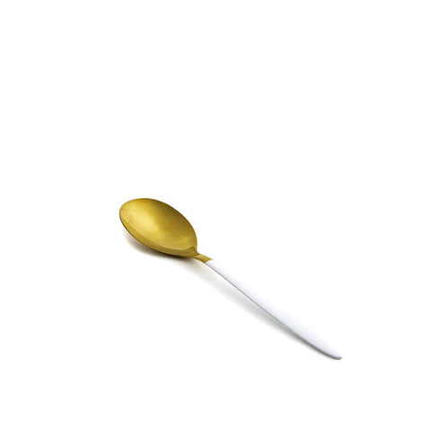 Matte Gold & White Teaspoon