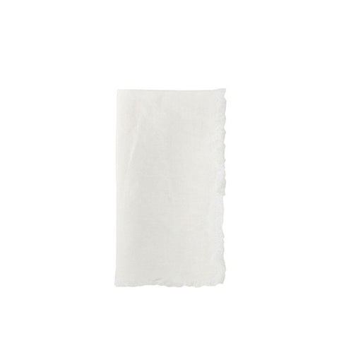 Four Off White Linen Napkins