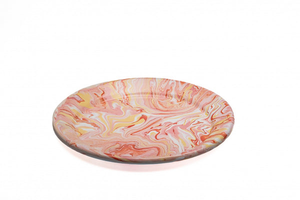 Enamel Plate - Pink and Yellow